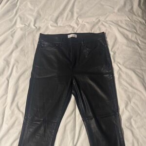 LOFT Women's Black faux leather Jeans